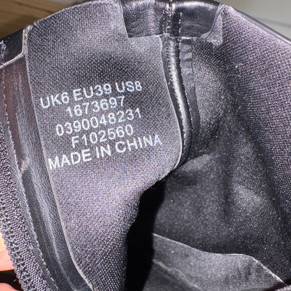 Asos Womens Size 8 Ankle Boots Black Patent Leather Heeled Side Zip Almond Toe - Picture 11 of 11